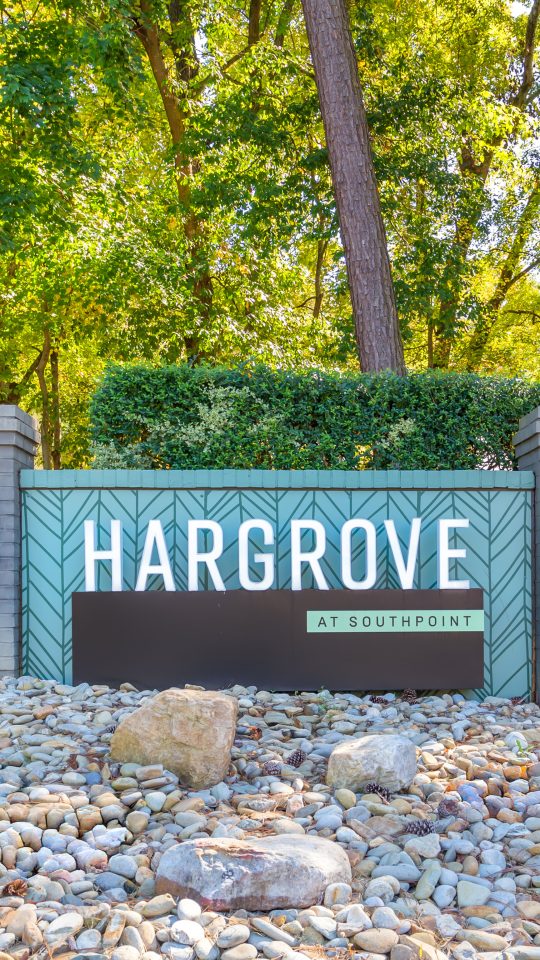 the sign for harrogate at The  Hargrove at Southpoint